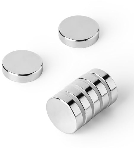 Strong Magnets Neodym Magnet - Rund 20 x 5 mm - 10 Stück - Extra stark, hält bis 8 kg - Für Magnettafel, Kühlschrank, Whiteboard, Pinnwand, Büro