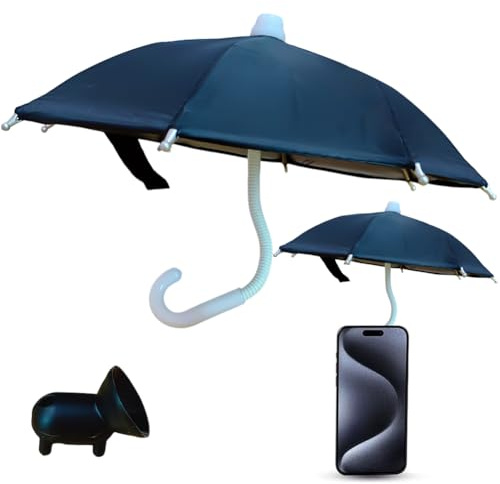 QYJMLH Handy-Regenschirm, Halterung mit Saugnapf für Sonnenschirm, Auto Navigation Sonnenblende, Mini Regenschirm Blendschutz Outdoor Reise Handy Regenschir, Blendschutz (Schlauch)