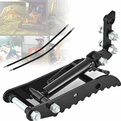 Pinza Idraulica in Acciaio Mn per Miniescavatori, Pinza Metallica Ausiliaria per Attacco Singolo/Triplo, Pinza Idraulica a Pollice, Accessorio per Piccoli Escavatori,Threeholethumbclip