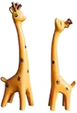 Agmoctz Giraffe Statue Wooden Giraffe Statue Desktop Decor Giraffe Sculpture Animal Sculpture Home Office Bookshelf Decor B