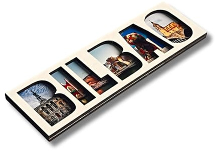 Imán para nevera de España Bilbao, texto en alemán Spanien Bizkaia, regalo de Iman de nevera Bilbao, Calamita da frigorifero -Fridge Magnet-koelkastmagneet -aimant de refrigerateur 151201