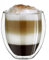 Creano doppelwandiges Thermoglas XXL 400ml, extra großes hitzebeständiges Kaffeeglas/Teeglas aus Borosilikatglas (DG-Bauchig)