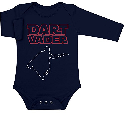 Shirtgeil Dart Vader - Cooles Motiv für kleine Fans Baby Langarm Body 3-6 Monate Marineblau
