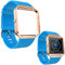 Maucoray Uhrenarmband mit Edelstahlrahmen Kompatibel für Fitbit Blaze Smartwatch, Silikonarmband Ersatzzubehör Verstellbares Armband (himmelblau)