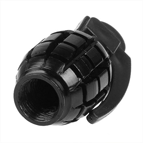 Soccik Fahrrad Ventilkappen Reifen Ventilkappen Reifen Dust Cap Granate Geformt Ventildeckel Fahrradventil Reifenstammluftventilkappen Staubschutz Kappe Stöpsel 2 Stück Schwarz
