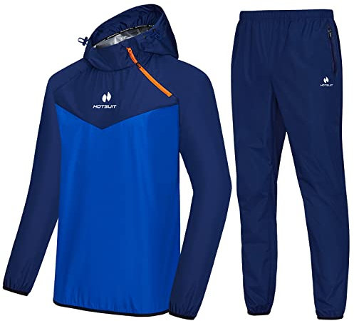 HOTSUIT Trajes de Sudoración Hombre Pérdida Peso Sauna Traje Deportivo Chaqueta Pantalón Ejercicios Fitness Trajes de Sudoración