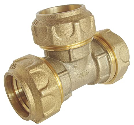 SOMATHERM FOR YOU - gleich Messing T-Stück D20 PE-Rohr - Außenspannung