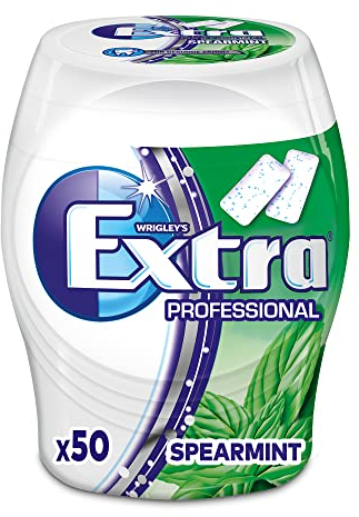 Extra Professional Spearmint, Zuckerfreier Kaugummi, Dose mit 50 Dragees, Für frischen Atem