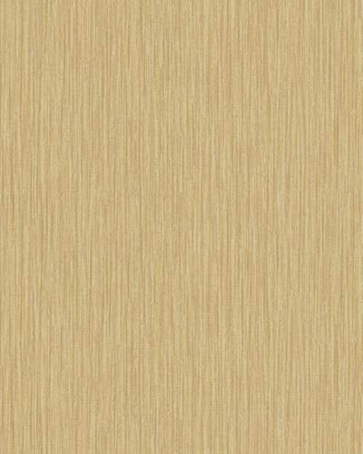 Textured Wallpaper Wall Profhome VD219138-DI hot Embossed Non-Woven Wallpaper Embossed unicoloured Shimmering Gold Yellow 5.33 m2 (57 ft2)
