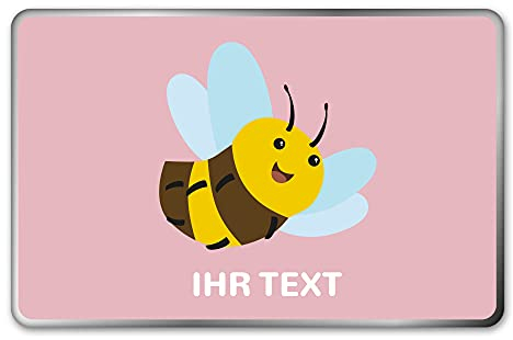 STEMPEL-FABRIK – personalisierte Metalldose eckig (20x13x5 cm | Biene) mit Namen – bedruckte Geschenkdose für Kinder – Keksdose mit Tiermotiv – Vorratsdose für Kekse, Plätzchen, Kaffee, Tee uvm.