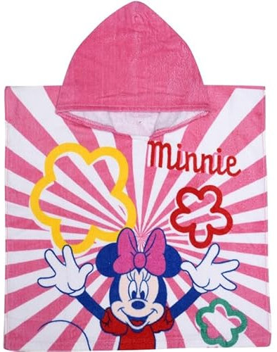 Ellepi accappatoio mare poncho bambino Disney bambina spugna cotone Minnie Topolino Sirenetta Cars (Minnie)