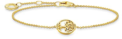 THOMAS SABO Armband Tree of Love mit Steinen vergoldetes Silber A2041-414-14-L19V