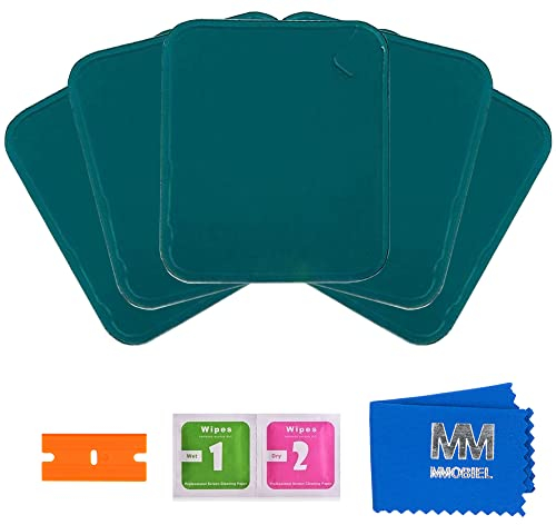 MMOBIEL 5 X Pegatina Adhesiva pre-Cortada Impermeable Tiras Compatible con Apple Watch 4/5 / 6 / SE 40mm Incl. Paño de Limpieza Cuchillas de Afeitar Almohadillas