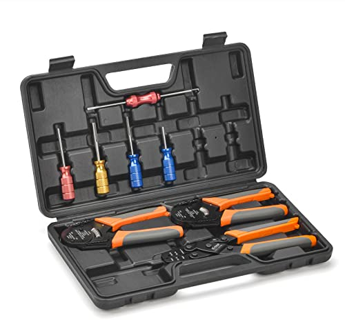 iCrimp KIT-DC02 Draht-Crimp-Werkzeug-Set für deutsche Stecker und Wetter-Pack-Terminals mit Werkzeug zum Entfernen von Steckern