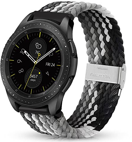 HUZU Armband für Samsung Galaxy Watch 4/4 Classic, 20mm Nylon Geflochtenes Uhrenarmband für Samsung Galaxy Watch 3 41mm, Einstellbares Ersatzband für Active 40mm/Active 2 40mm/44mm