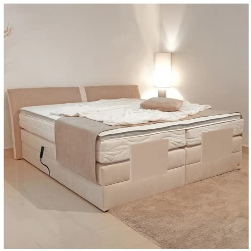 PAARA Boxspringbett Dallas III | Motor | Matratze | Topper Komplettset - Made in Germany (Farbe und Härtegrad (H2 - H4) frei wählbar - Bitte nach Bestellung per Nachricht mitteilen, 140 x 190 cm)