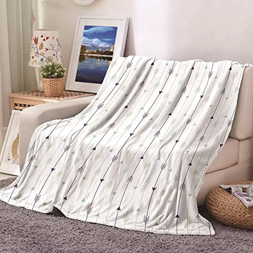 Fleecedecke 150x200 Weiss, A Blanket Flanell Kuscheldecke Pfeil Nach Oben Nach Unten Flanelldecke Weich Warm Wohndecke Sofa Bett Geschenk