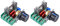 Aideepen 2pcs Regulador de Velocidad del Motor, AC 50V-220V 2000W SCR 25A Regulador de Voltaje Ajustable Módulo de Montaje con Perilla de Control de Velocidad