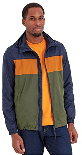 TOG24 Craven Mens Windproof Breathable Waterproof Jacket, Packaway Hood Zip | 100% Polyamide, Coat, Lightweight, Packable, Packs away, Water-repellent finish, Moisture-wicking, Pockets, Hiking, Running