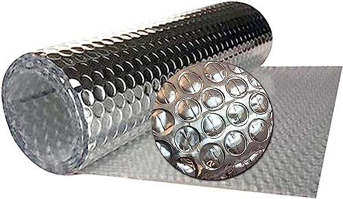 DECAKE Aluminiumfolienisolierung, Isolierfolie, reflektierende Folienisolierung, Dampfsperre, Aluminiumfolien-Isolierrolle, Wärmedämmschild, Selbstklebende Aluminiumfolie, für Dachbodenwa