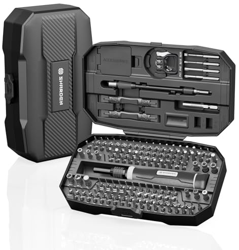 SHARDEN 153 in 1 Precision Screwdriver Set Computer Screwdriver Kit, Laptop Repair Tool Kit Magnetic Micro Screwdriver Set Electronic Toolkit for PC, iPhone, Phone, PS5, Game Console, Glasses, Jeweler