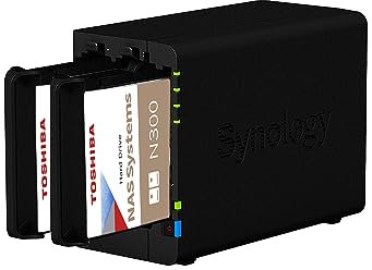SYNOLOGY DS224+ 2GB NAS 12TB (2X 6TB) Toshiba N300, assemblato e testato con SE DSM installato