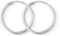 EDELIND 750 Creolen Gold Ohrringe Damen Mädchen 20mm Hoop Ohrringe Set Breite 2mm aus 18K Weißgold Basic Ohrschmuck Damenohrringe mit Schmuck Geschenk Box