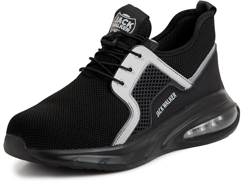 Jack Walker JW033 Men's Lightweight Water Resistant Walking Trainers | Water Resistant, Lightweight, Breathable Mesh, Air Bubble Cushioning, Slip Resistant Rubber Sole, Walking And Hiking
