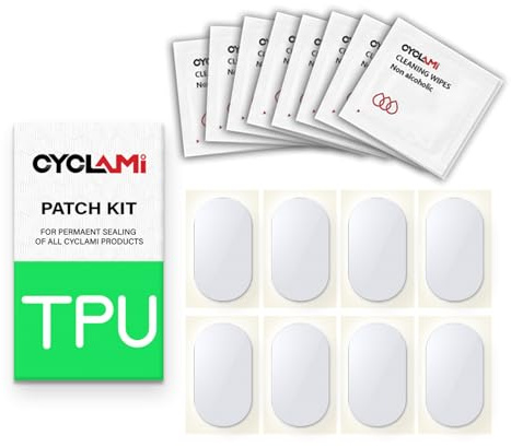CYCLAMI 8pcs Tpu Inner Tube Repair Kit Bicycle Patch Glue Tyres Inner Tubes Puncture Tool Kits for Bike (Suitable for TPU Inner Tubes)