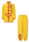 Mufeng Kinder Jungen Tai Chi Uniform Langarm Kung Fu Shirt mit Wushu Hose Chinesisch Kung Fu Wing Chun Stickerei Kostüm Set Sport Gelb 134-140