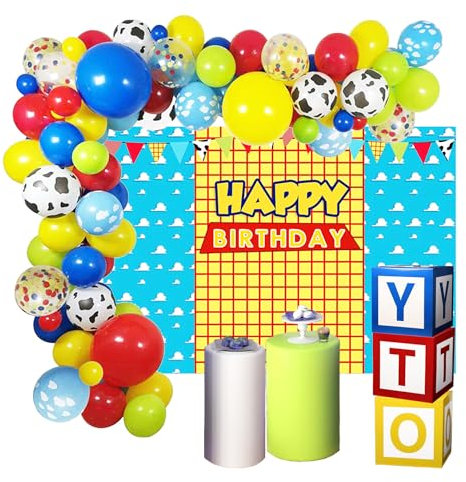 Globos Guirnaldas Pancartas para Cumpleaños de Boy Fondo Story Fotos Decoración Artículos para Fiestas