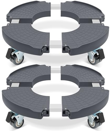 W B D WEIBIDA 2 Pack Plant Caddy with Wheels Heavy Duty Rolling