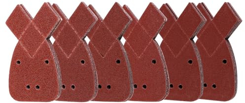 60PCS Black and Decker Mouse Sander Pads, Sanding Sheets with Extra 2 Tips for Replacement, Hook and Loop Sander Paper to Fit Black and Decker Detail Palm Sander(10 x 40/60/80/120/180/240 Grits)