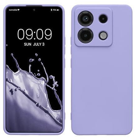 kwmobile Carcasa Compatible con Xiaomi Redmi Note 13 Pro 5G / Poco X6 5G Funda - con Bordes elevados - Apto Carga inalámbrica - Lila Mate
