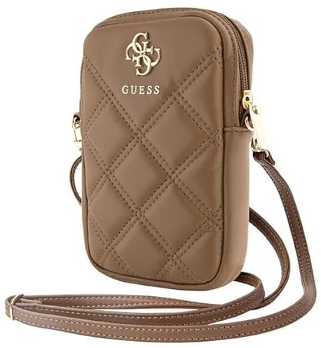 CG MOBILE Guess Handytasche GUWBZPSQSSGW braun Zip Quilted 4G