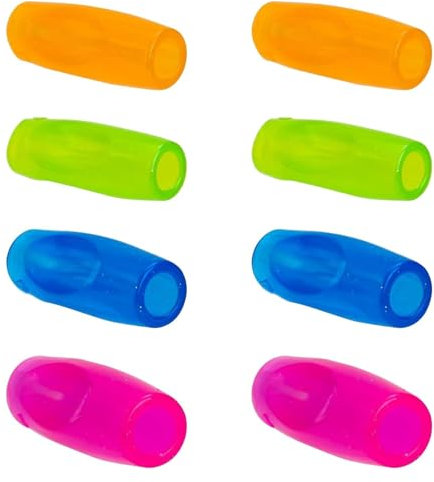 8Pcs pen grips,pencil grips for children Colourful soft silicone is non toxic Odorless Pencil Grips,Ergonomic Grip Pen Corrector Writing Tool,for adults children arthritis,right handed left handed pe