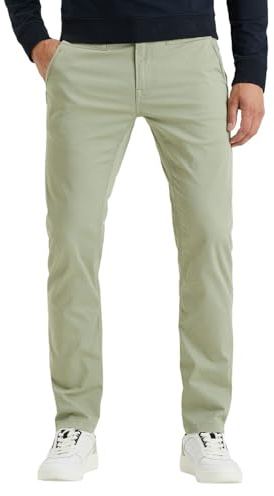 PME Legend Herren Chinohose Twin WASP Chino - Regular Fit - Blau Beige Grün, Größe:30W / 30L, Farbe:Green 6170