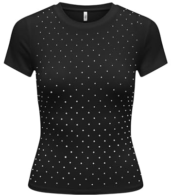 ONLY Damen Onlarnhem S/S Rhinestone Top JRS