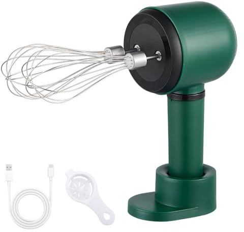 Electric Hand Mixer,Detachable Stainless Steel Cordless Handheld Whisk With 3 Speed Modes,USB Rechargeable for Eggs, Cappuccino,Coffee,Protein Powder,Latte