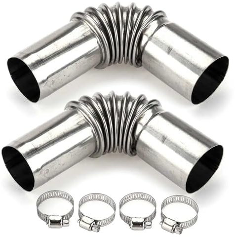Abgasrohrleitungen 2 Stück 24 Mm Auto-Heizung, Auspuffrohr, Rohr-Winkelverbinder, LKW, Van, Boot, Luft, Diesel, Standheizung Abgasschlauch
