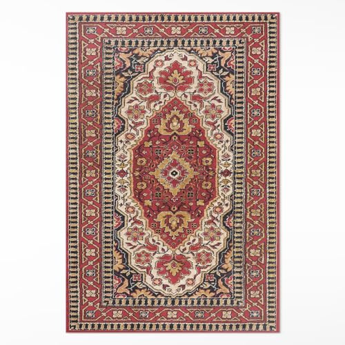 Vinyl-Teppich 80x120 cm für Innenbereich PVC Rechteckig Bodenschutzmatten Einfach zu Reinigen Ideal für Küche Ecke Wohnzimmer Schlafzimmer Waschbar - Perserteppich