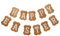 VICASKY 1 Satz Ostern-papier-pull-flags Süße Girlande Füllstoffe Teller Thanksgiving-banner Weihnachtsgirlande Platte Osterdeko Hängendes Osterbanner Ostervorräte Banner Hängen Brown
