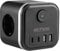 Echos - 7-in-1 Steckdosenwürfel ohne Kabel 3 Fach Mehrfachsteckdose mit USB C - Steckdosenleiste 4 Fach USB Mehrfachstecker mit Schalter Cube Steckdosenadapter mit Kindersicherung 3680W (Schwarz)