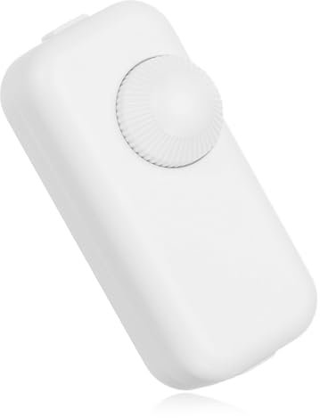 Potenciómetro Regulador de Luz con Interruptor, con Ajuste Continuo Regulador de Intensidad de Luz, 220-240V Interruptor de Luz Giratorio, para Lámparas Regulables,Lámparas de Mesa, blanco