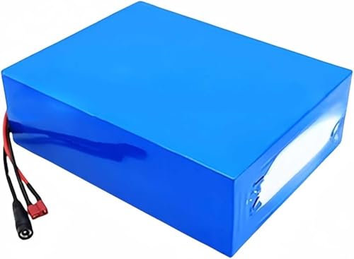 Batterie Lithium-ION 72 V 20 Ah pour Moto électrique 20S4P 1500 W avec Chargeur 230 x 160 x 70 mm, Compatible avec Fauteuil Roulant électrique T+DC, EU