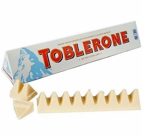 Chocolat Blanc - 100gr. – Barre triangulaire suisse au miel et nougat aux amandes - Chocolat noel - 310
