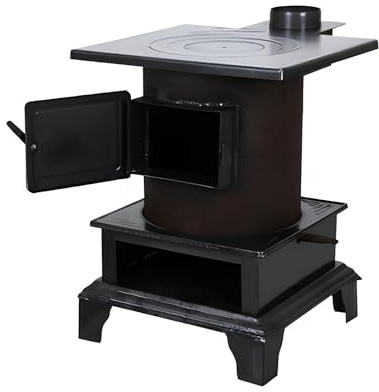 Estufa De Leña Para Interiores, Estufa De Hierro Fundido, Pequeña Para Interiores, Para Cocinar, Senderismo, Pesca Y Excursionismo