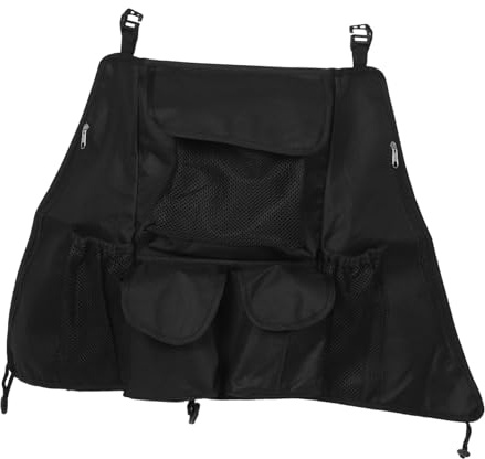 Oxford Kinderwagen Organizer Tasche Schwarz Faltbar für Unterwegs | Großes Fassungsvermögen, Leichter Zugriff Inhalte, Geeignet für Babyreise und Ausflug