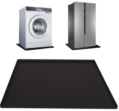 Kühlschrankmatte Silikon 60x60 cm, Waschmaschinenunterlage Antirutschmatte | Rutschfeste Silikonmatte 60x60 cm mit erhöhtem Rand für Haushaltsgeräte