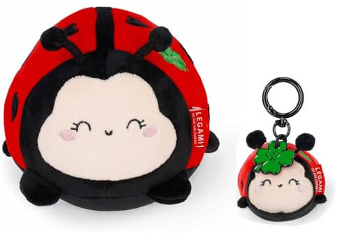 LEGAMI – Super Soft Plush im mini Marienkäfer Design Kuschelig. Persönlich. Zum Verlieben – mit passendem Super-Soft-Schlüsselanhänger.